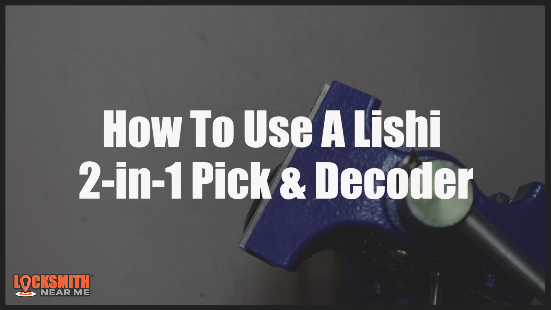 How to use a Lishi